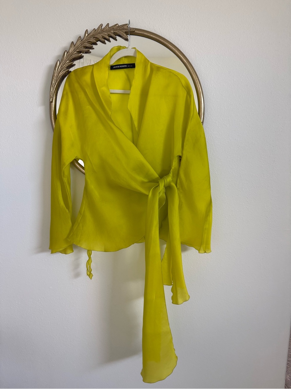 Jackie Rodgers Chartreuse Wrap - Picture 2 of 5